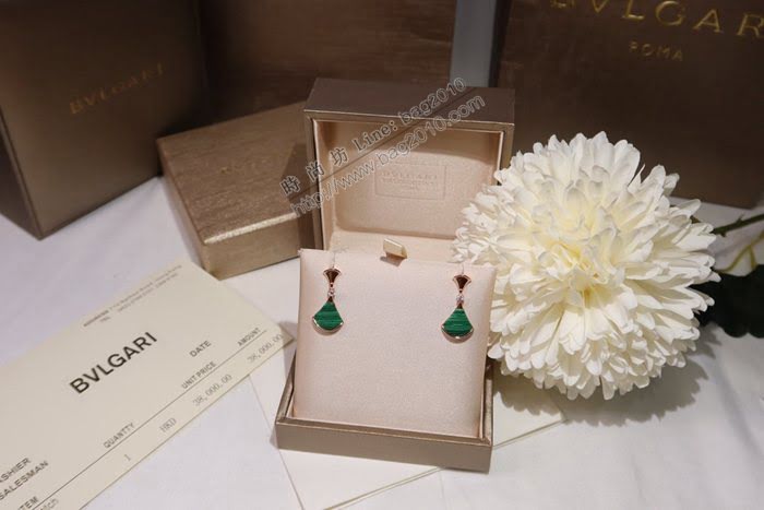 Bvlgari飾品 寶格麗s925純銀diva系列扇形裙子耳釘 耳環  zgbq3129